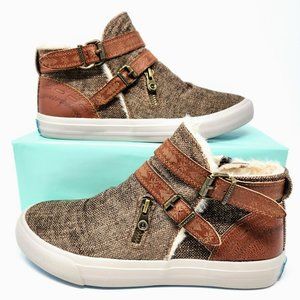 Blowfish Mojo-B SHR Faux Fur Lined Ankle Booties Sneakers, New, Fall Shoes